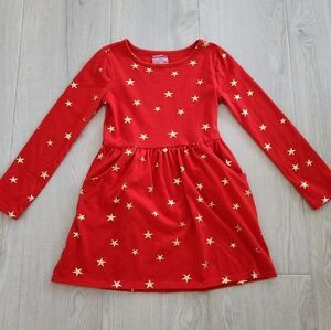 🔥5/$25 Cat & Jack Red Dress with gold stars